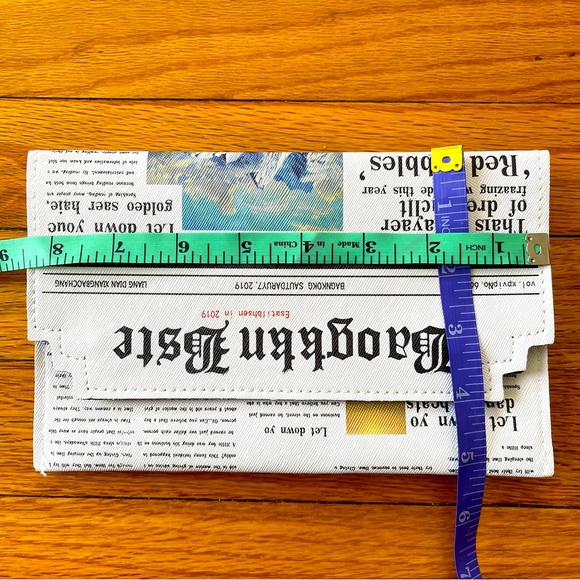 Newspaper 🗞️ Crossbody / Envelope Bag - News, Retro Handbag - Brand New! - Picture 5 of 5